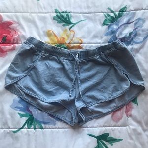 Fabletics chambray jogger shorts